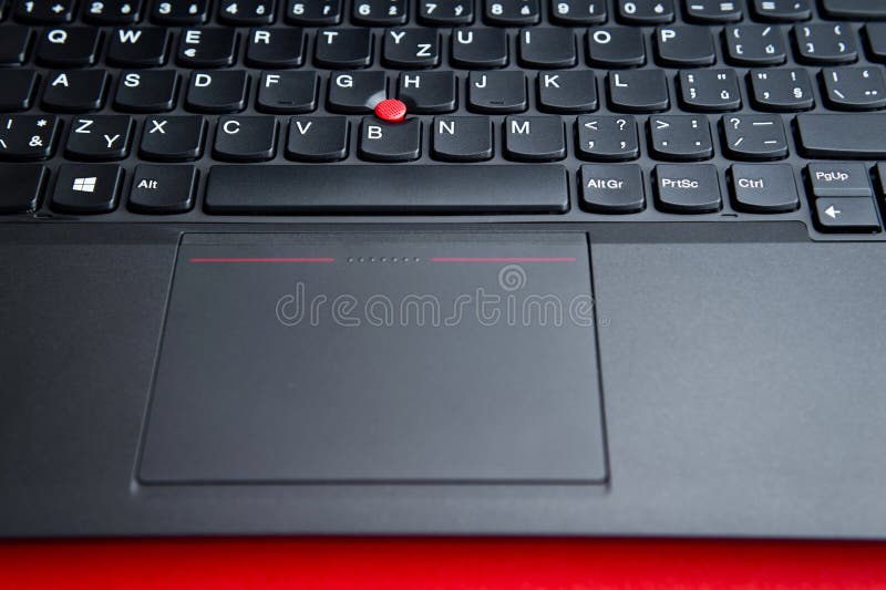 Keyboard with Touchpad and Trackpoint on the Laptop Stock Image Image