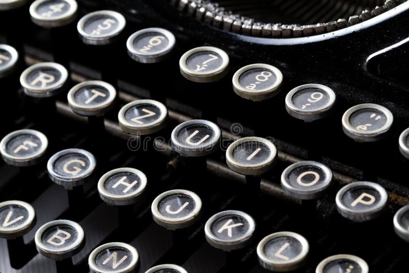 Keyboard of a vintage typewriter