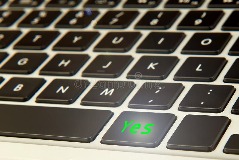 Keyboard keys yes stock photo. Image of delete, keyboard 30745066