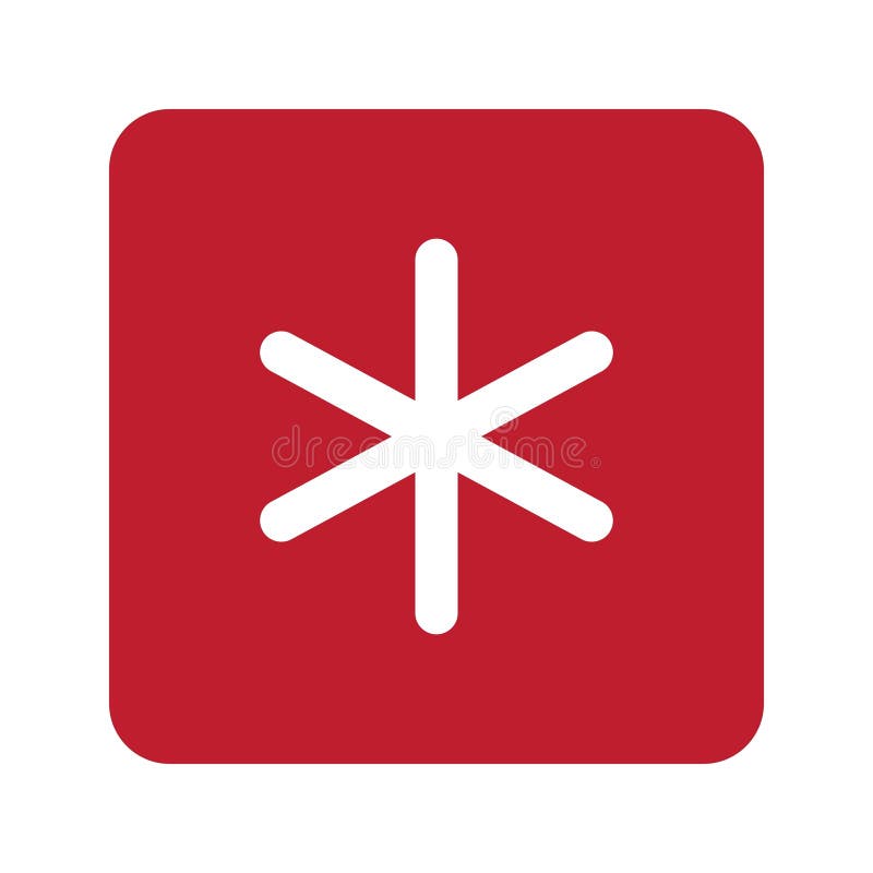 Keycap Asterisk Icon Image. Stock Illustration Illustration of