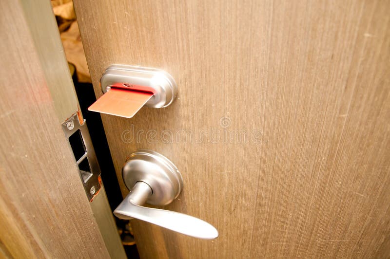 Keycard door royalty free stock photo