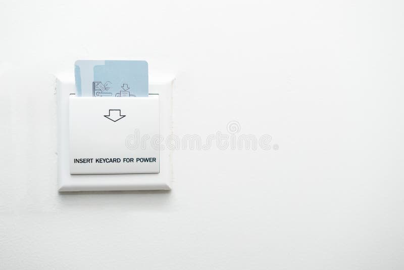 Insert Keycard Sign Electronic Lock on Wall for Open Switch Electronic