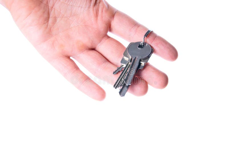 Keychain stock image. Image of bunch, door, hand, lock 22790389