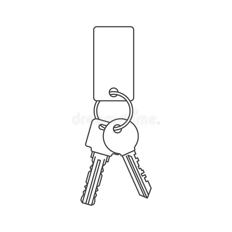 Keys Tag Isolated White Vector Stock Illustrations 124 Keys Tag