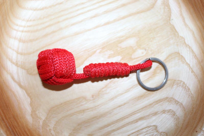 The Keychain is Made Using Macrame Technique. the Main Knot is Called