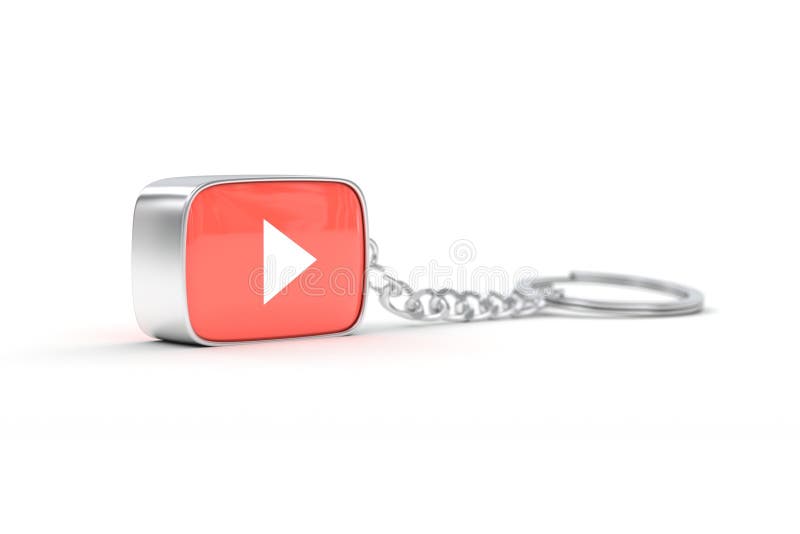 Keychain YouTube stock illustration. Illustration of icon 42114226