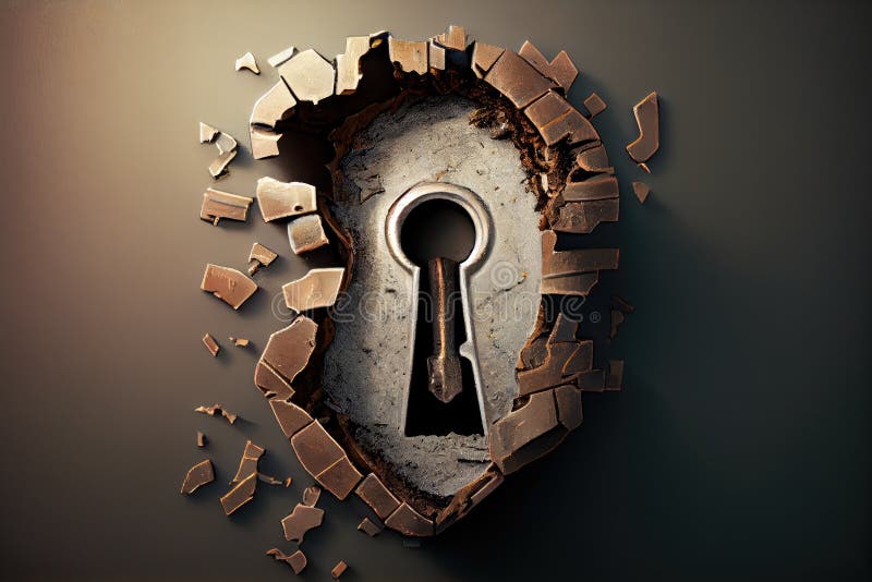 A Keyhole, Filled with Broken or Damaged Keys that Cannot Unlock the