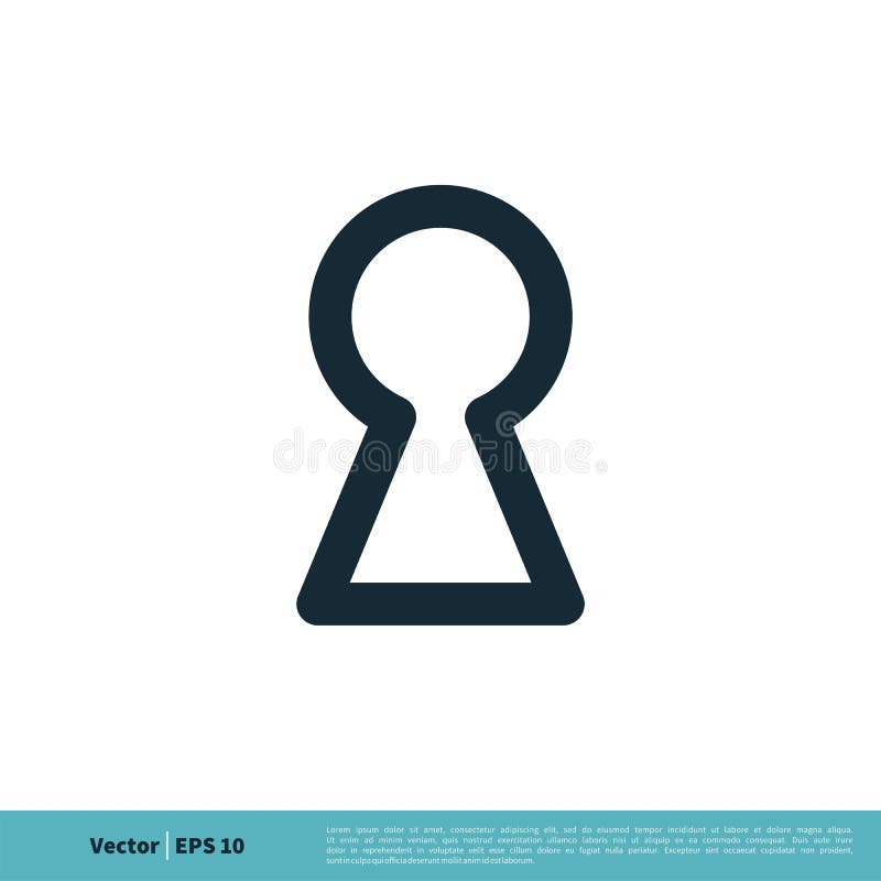 Keyhole Icon Vector Logo Template Illustration Design. Vector EPS 10
