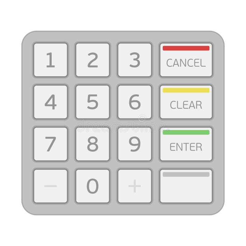 Keypad of an automated teller machine. vector illustration Keypad of an automated teller machine. vector illustration
