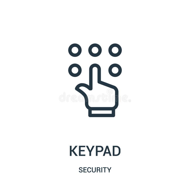 keypad icon illustration alarm mobile vector dreamstime linear thin outline symbol security web line illustrations vectors