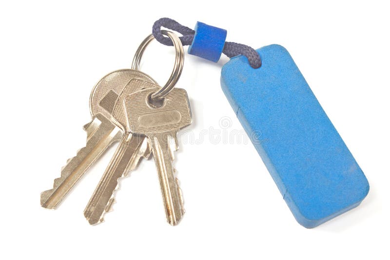 Keys with Blue Tag Isolated Stock Image Image of blank, white 82870703