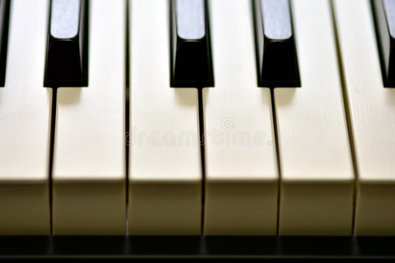 Keys of a Digital Piano, Soft Focusing, Creative Mood of a Person
