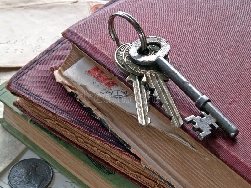 Keys on old books