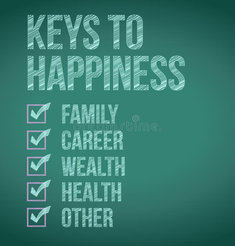 Keys to happiness illustration design royalty free illustration Keys to happiness illustration design royalty free illustration