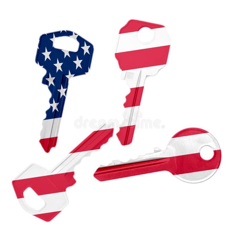 Keys with USA flag stock image. Image of economy, currency 44800997