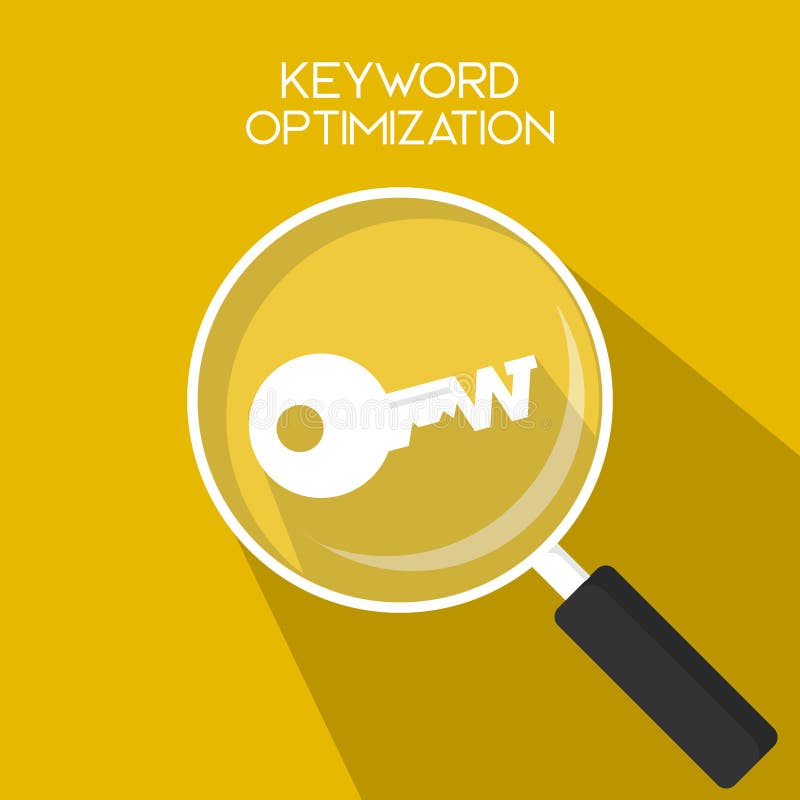 Keywording Optimization Seo Keyword Research Keywords Ranking Optimization On Search Engine Long Shadow Simple Key Icon Flat Vect Stock Vector Illustration Of Flat Business