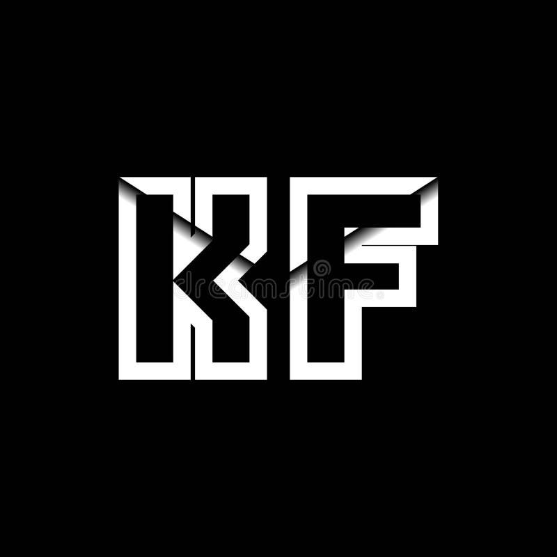 KF Monogram Envelope Shape Style vector illustration