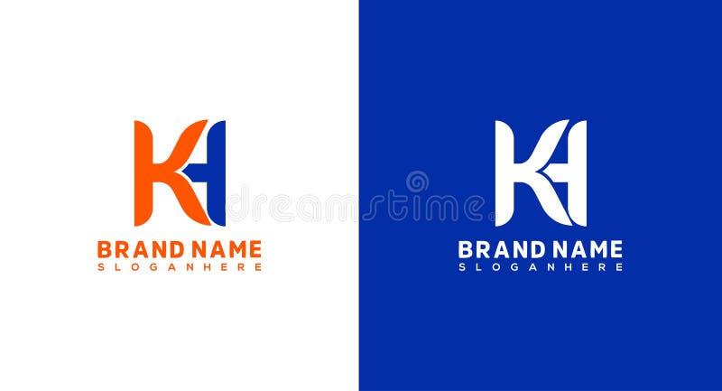 KH Letter Logo Design Vector. Modern Letter KH Logo Design Template. vector illustration