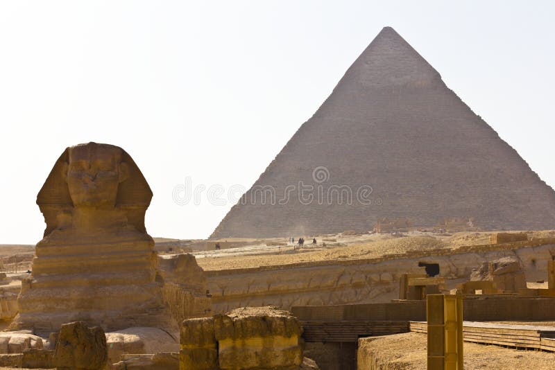 khafrepyramidsphinx arkivfoto khafrepyramidsphinx arkivfoto