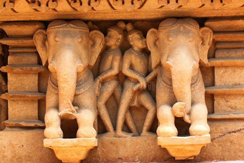 Khajuraho temples and their erotic sculptures, India stock photography Khajuraho temples and their erotic sculptures, India stock photography