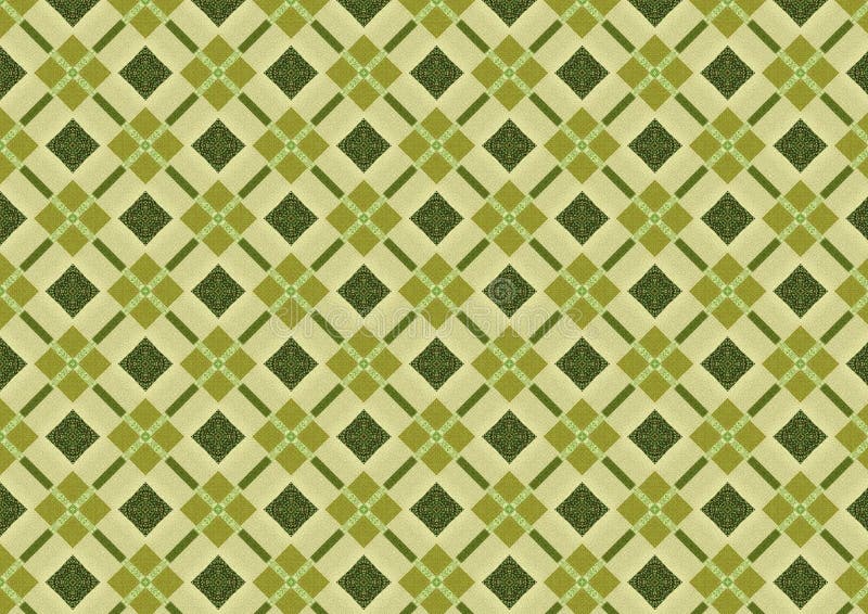 Khaki Green Diamond Pattern