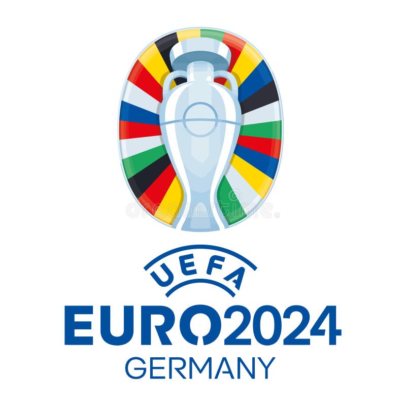 Kharkiv, Ukraine - August 5, 2023. UEFA Euro 2024 vector logo.