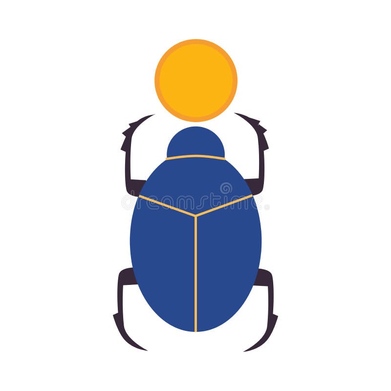 Kheper o escarabajo escarabajo como antigua religión egipcia símbolo vector ilustración