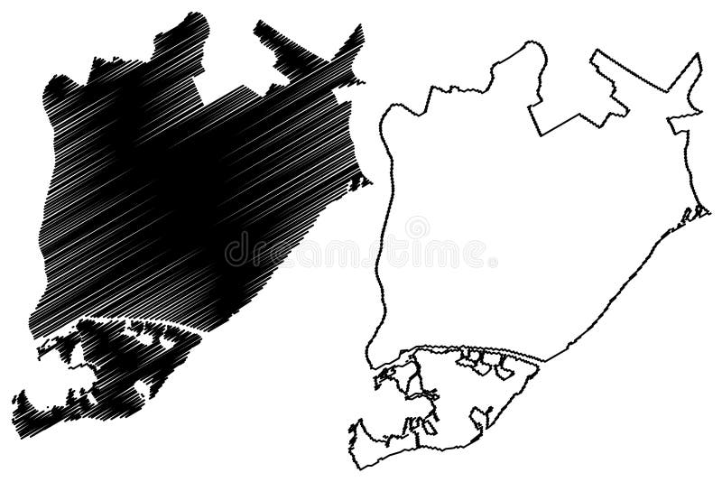 Kherson City Ukraine map vector illustration, scribble sketch City of Kherson map stock illustration