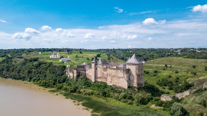 Khotyn fortress on a sunny day