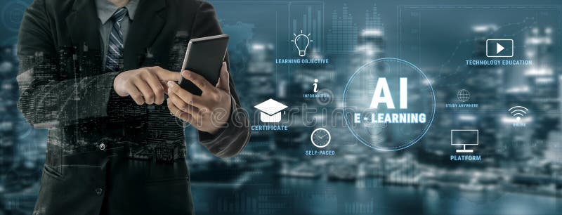 KI im E-Learning für personalisierte Online-Bildung – Motiv stockbild