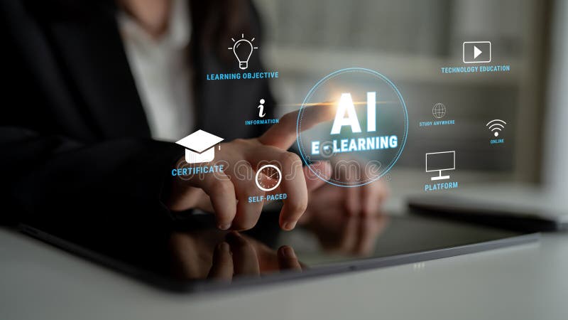 KI im E-Learning für personalisierte Online-Bildung – Motiv lizenzfreie stockfotos