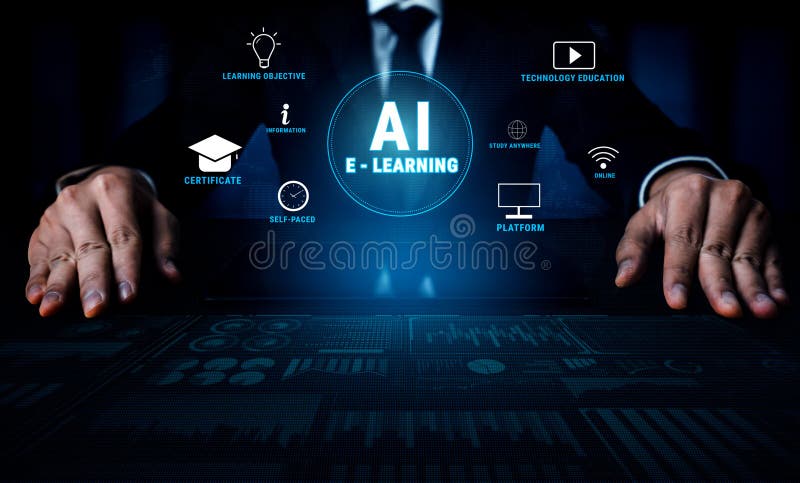 KI im E-Learning für personalisierte Online-Bildung – Motiv stockbild