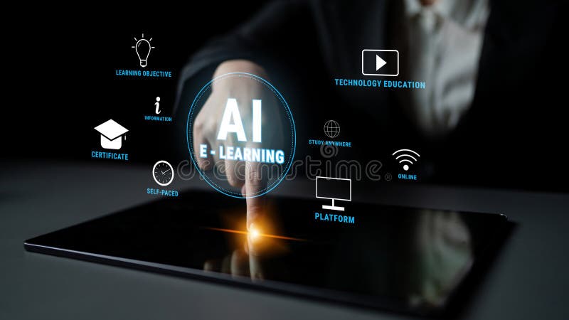 KI im E-Learning für personalisierte Online-Bildung – Motiv lizenzfreie stockbilder