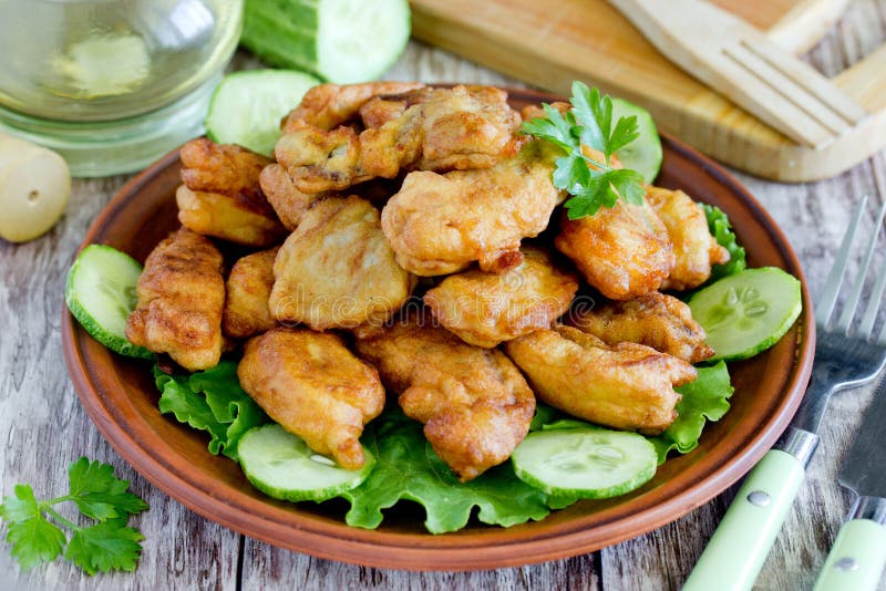 Kibbeling Deep Fried Battered Fish Pieces Stock Image Image of food