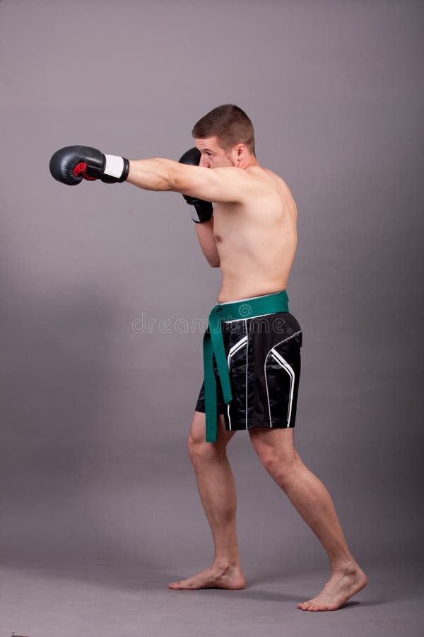 Kickboxer Training before Fight Stock Image Image of caucasian
