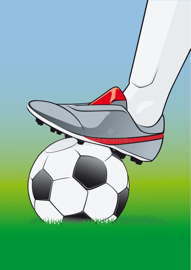 Kick Off stock illustration. Illustration of athlete, soccer 4818487
