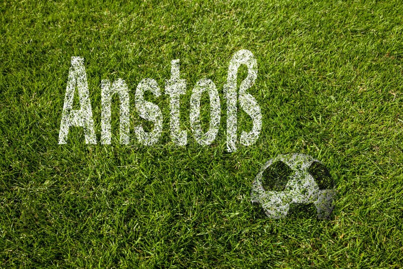 Kick off in german stock image. Image of written, kick 115727439