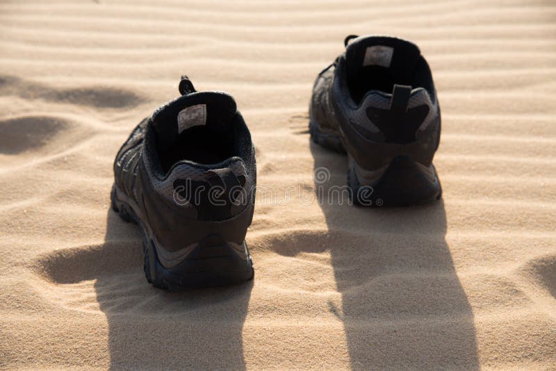 Kick Off Shoes And On Sand Dune. Stock Image Image of color, natural