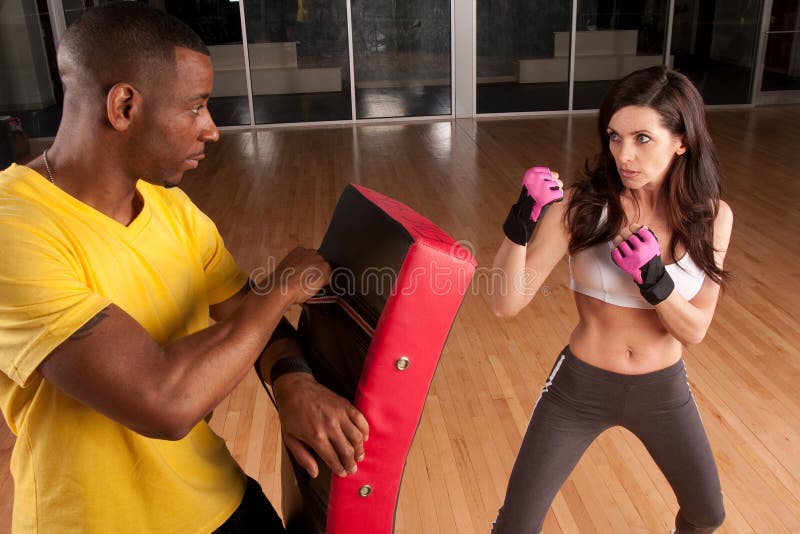 Kick boxing young woman stock image. Image of sport, strength - 30652131