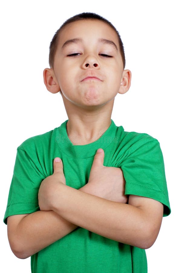 Kid with Arms Crossed, Stubborn Stock Image Image of defiant, look