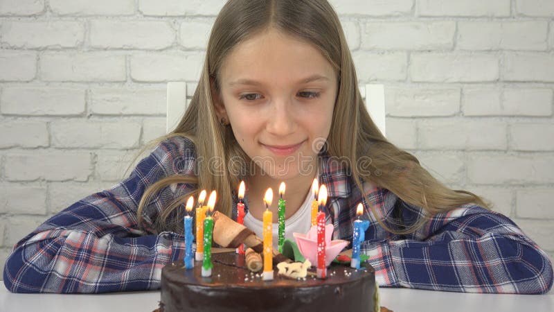 Kid Birthday Party Blowing Candles, Children Anniversary, Child Celebration, Teenager Celebrating royalty free stock photos Kid Birthday Party Blowing Candles, Children Anniversary, Child Celebration, Teenager Celebrating royalty free stock photos