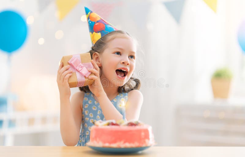 Child is Celebrating Birthday Stock Image - Image of child, birthday ...