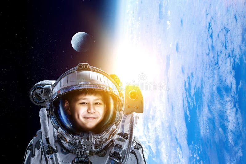Exploring outer space. Mixed media royalty free stock photography