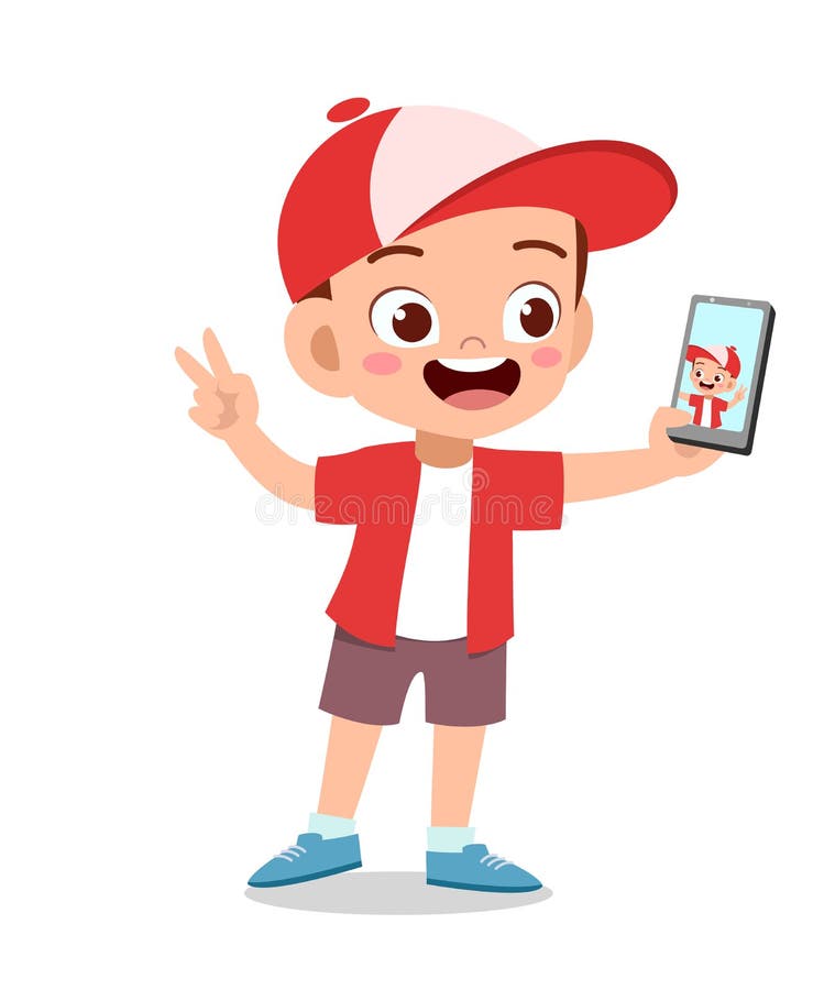Child Smartphone Stock Illustrations – 2,714 Child Smartphone Stock ...