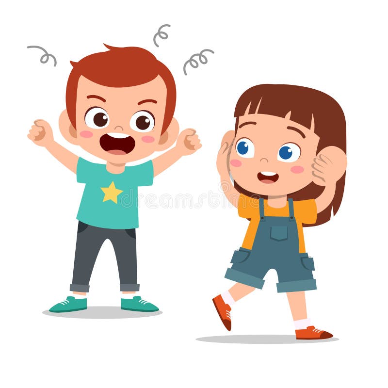 Download Kid Bully Friend Bad Behaviour Not Good Stock Illustration ...