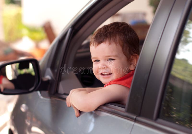 A kid in a car stock image. Image of summer, drive, journey 11241603