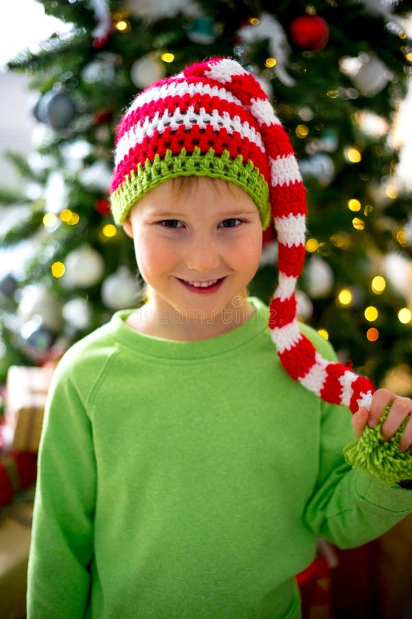 Kid celebrating christmas stock photo. Image of happiness 106633046