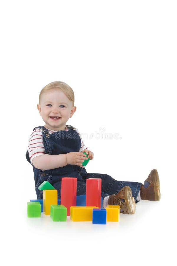 Kid with cubes