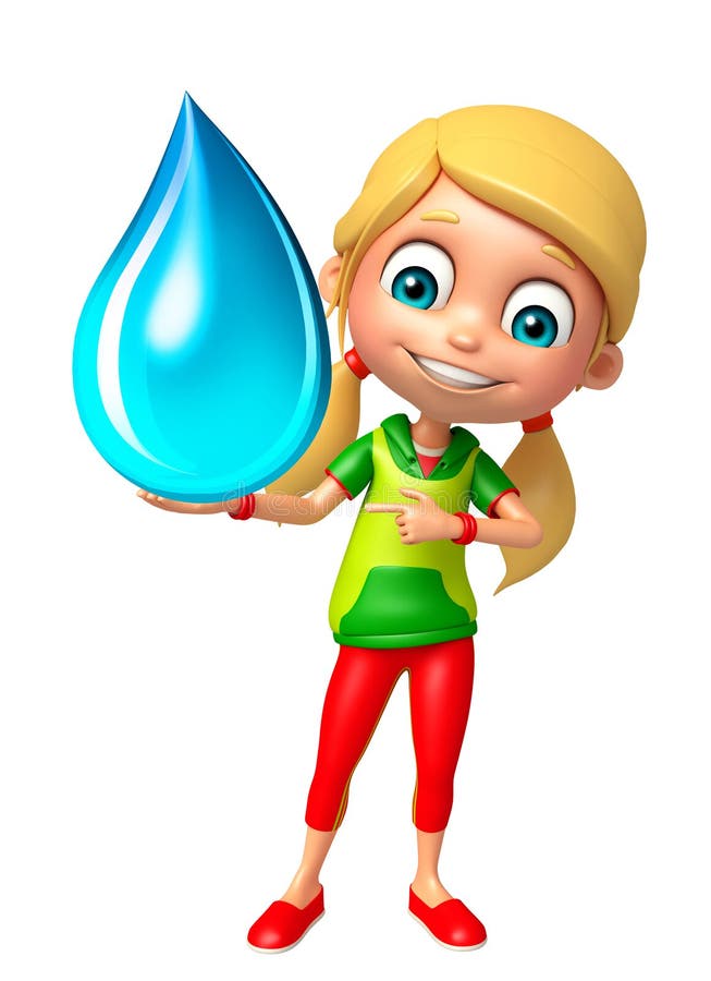 Water Droplet Clipart Girl