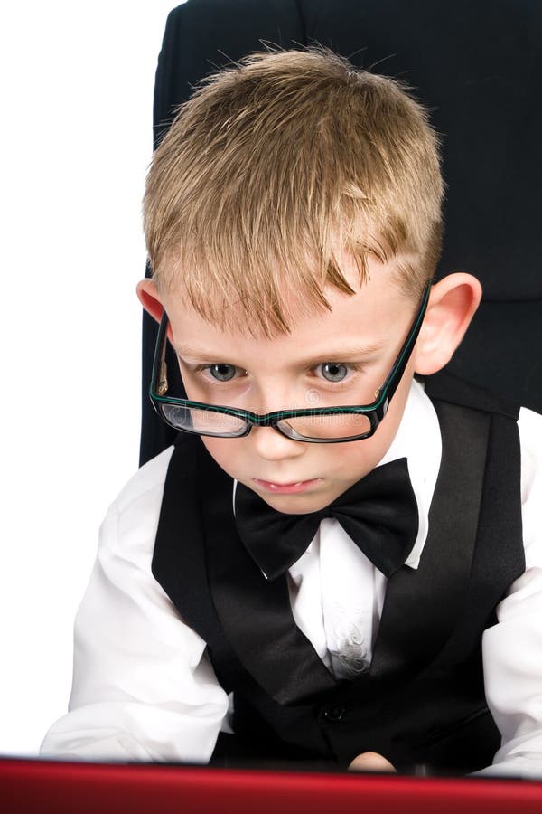 Kid in glasses stock photo. Image of cute, male, little 16749332